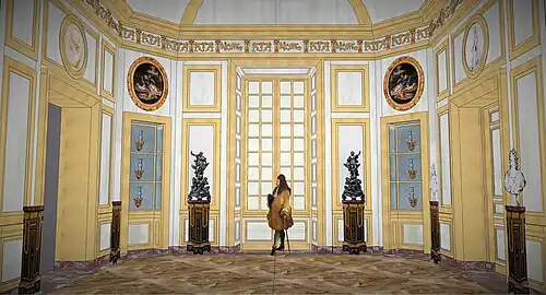 Schéma de restitution du Salon des Albane, au château vieux de Meudon.