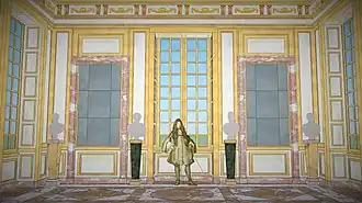 Restitution  du Cabinet ou salon du milieu de la Galerie de Meudon, vers 1690-1700.