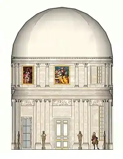 Coupe latérale du Salon des Maures de Meudon, vers 1700.