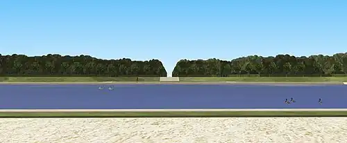 Vue du bassin de Bel Air près de la grande allée des marronniers, vers 1700.