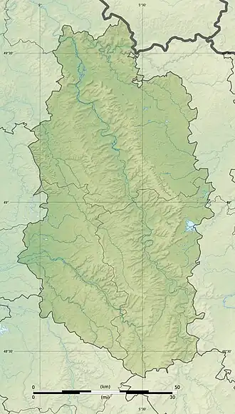 Voir sur la carte topographique de la Meuse