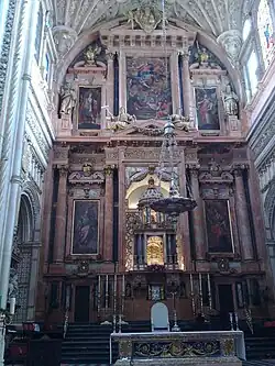 Peintures de Palomino du retable principal de la cathédrale de Cordoue.