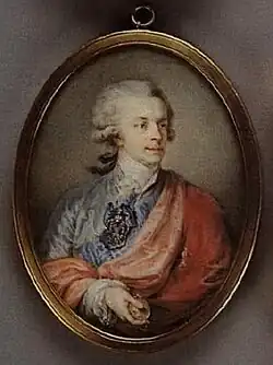 la miniature de Wincenty de Lesseur portant son Ordre de Saint-André.