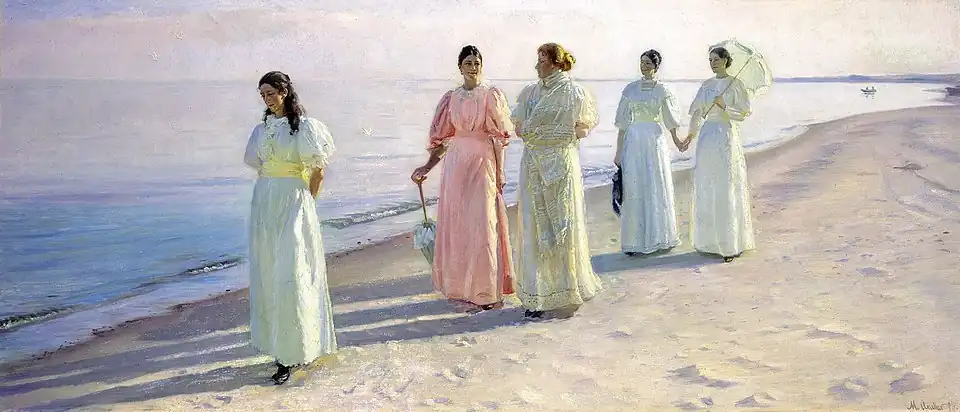 Une promenade sur la plage (En strandpromenade, 1896), Musée de Skagen, Skagen