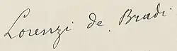 signature de Michel Lorenzi de Bradi