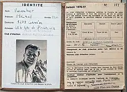 Carte de ski nordique en 1976-1977.