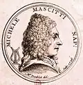 Michele Mascitti, gravure de Anne Claude Philippe de Caylus d'après Marie Anne Doublet, 1726.