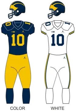 Description de l'image Michigan wolverines football uniforms.png.