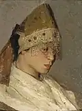 Jeune fille avec kokochnik, par Mikhaïl Nesterov (1885)