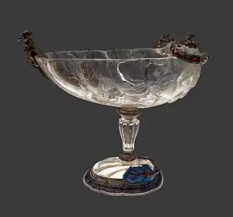 Plateau pour friandises sous la forme d'une coquille, Atelier de Milan