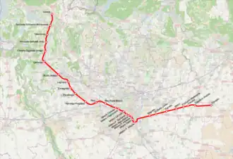 Voir la carte de la ligne.