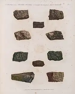 1-9. Roches porphyrithiques;10. Roche de Filon