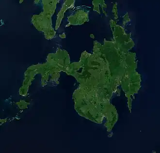 Image satellite de Mindanao capturée par Sentinel-2 en 2019