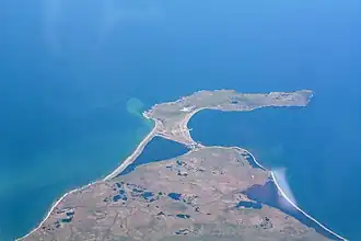 Vue aérienne du Cap et de l'extrémité nord de Grande Miquelon.