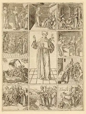 Miracles de saint Antoine , Anonyme Padoue, v. 1510-1520, gravure, British Museum, Londres