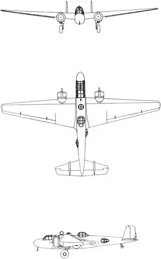 vue en plan de l’avion