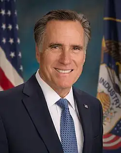 Mitt Romney, gouverneur du Massachusetts entre 2003 et 2007, candidat du Parti républicain à la présidence des États-Unis en 2012.
