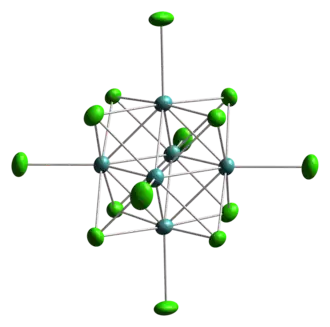 Structure de l'anion Mo6Cl142−.