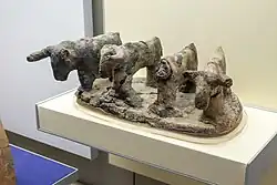 Figurine de bétail en argile d'El Amra, Nagada I - British Museum (EA 35506).