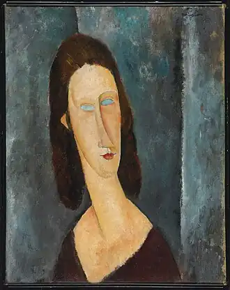 Amedeo Modigliani, Les Yeux bleus (Portrait de Jeanne Hébuterne) (1918), Philadelphia Museum of Art.