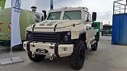 Voiture blindée modulaire "Buran" sur le châssis GAZ-3308 de l'exposition "Armée-2021&nbsp;(ru)"
