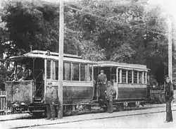 Tramway Mödling – Hinterbrühl en Autriche, 1883, le 1er sous caténaire.