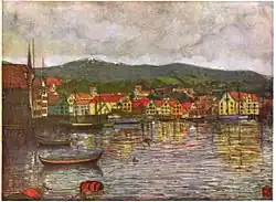 Illustration de Molde, peinte par Nico Wilhelm Jungmann, 1904