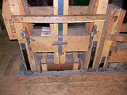 Châssis à scies (détail)