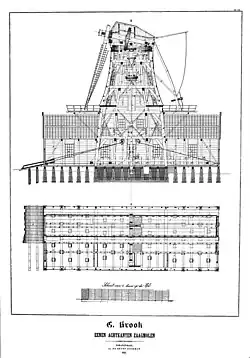 Scierie: octogone en bois sur cabanon