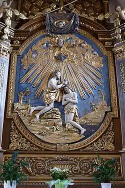 Détail du relief "Baptême de Jésus" (XVIIIe&nbsp;siècle).