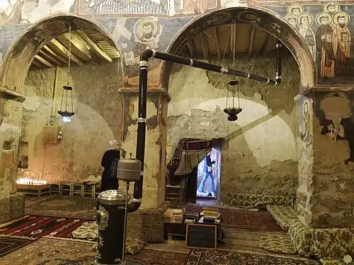 Intérieur, monastère de Saint-Moïse l’Abyssin-Deir Mar Musa al-Habashi (2019).