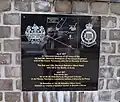La plaque commémorative en hommage hommage aux soldats du Régiment d'Essex.