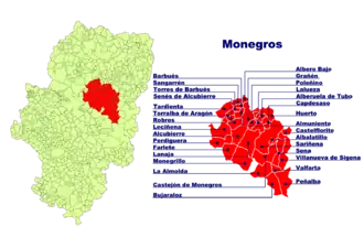 Localisation de Monegros