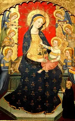 Panneau de la Vierge à l'Enfant du retable de Sainte Marie de Tous les Saints