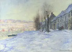 Coucher de soleil sur la neige à LavacourtClaude Monet, 1879-1880