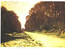 Route en forêt, 1864.