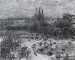Vue des Tuileries (esquisse), collection particulière