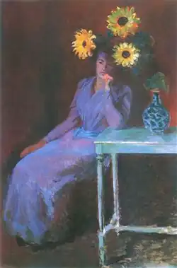 Portrait de Suzanne aux soleils (1890), Claude Monet (W 1261)