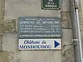 Plaque de cocher commune de Monhoudou.