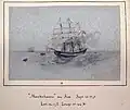 Monkshaven sur le feu, possible esquisse d'Anna Brassey 28 septembre 1876
