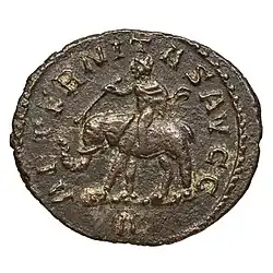 Maximien, éléphant et cornac, légende AETERNITAS AVGG.