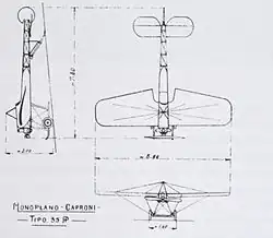Description de l'image Monoplano Caproni tipo 35 HP.JPG.