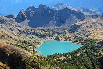 Le lac d'Allos, dans l'Est.