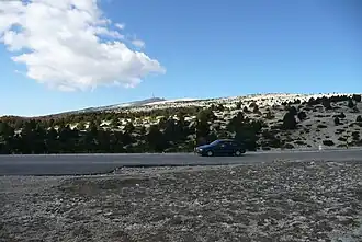 Vue sur le sommet après le chalet Reynard.