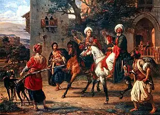 Départ pour la chasse au faucon