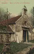 La chapelle de pèlerinage Notre-Dame de Montmélian, à Saint-Witz, issue de la transformation d'une grange à partir de 1800, et toujours existante bien que pensée comme solution provisoire. Début du XXe&nbsp;siècle.