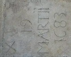 Dalle funéraire XVIIe&nbsp;siècle.