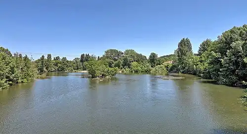 L'Isle vue depuis la passerelle.