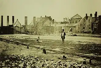 La brasserie Molson après l'incendie