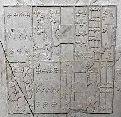 Détail des armoiries.